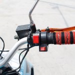 Handlebar switch for motorcycle - lights - red button